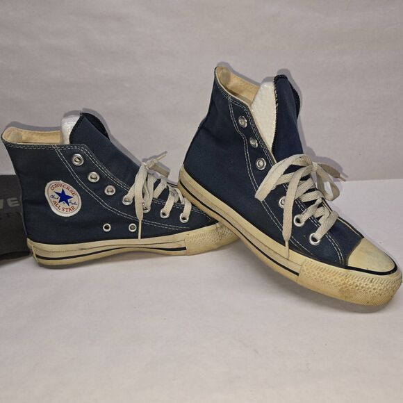 Vtg Converse All Star Chuck Taylor High Top John Varvatos Navy Made In USA 3 1/2 - Picture 3 of 8